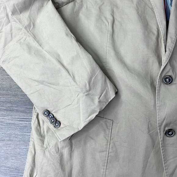 FLYNT Me s Bueller Sport Coat Blazer 2 button Jacket Khaki Tan, size Large - Picture 5 of 14